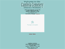 Tablet Screenshot of cambriacemetery.com